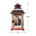 thumbnail image 5 of Northlight Snowmen Christmas Scene Rustic Wood Candle Lantern - 14.5", 5 of 9