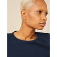 thumbnail image 4 of Free Assembly Women's Ribbed Crewneck Top with Long Sleeves, 4 of 7