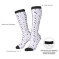 thumbnail image 4 of Fuzoiu Lavender Flowers Print Adult Stockings,Crew Socks,Unisex Fashion Socks, Casual Sports Socks,Comfortable Crew Socks for Everyday Wear and Sports, 4 of 6