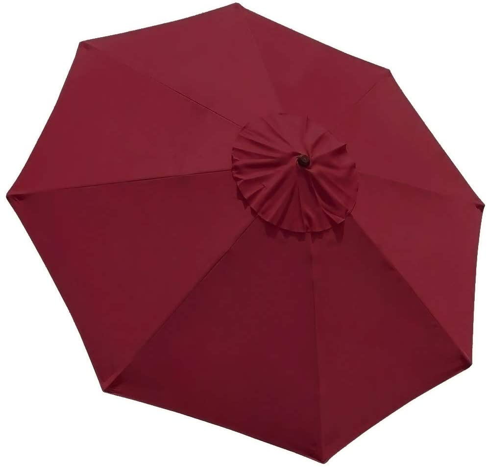 EliteShade 9ft Patio Umbrella Market Table Outdoor Deck Umbrella Replacement Canopy Cover Canopy Only Burgundy-24