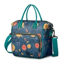Pioneer Flower Floral Print Pattern Womens Lunch Box for Work,Insulated Large Lunch Bag for Tween and Teen,Loncheras Para Mujer,Leakproof Adult Lunch Bag for Work,Beach,Travel,Picnic,Camping