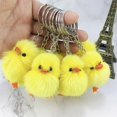 thumbnail image 2 of 1pcs Cute Chick Pendant Keychain Soft Stuffed Chick Doll Ornament Keychain Creative Mini Chick Animal Model Plush Toys Kids Gift, 2 of 5