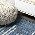 thumbnail image 7 of JONATHAN Y SANTA MONICA 9' Square Area Rug, Zolak Berber Stripe Geometric - Blue/Ivory, SMB124C-9SQ, 7 of 7