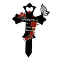 thumbnail image 2 of Estaca conmemorativa para cementerio, marcador de tumba para papá, mamá, familiares fallecidos, placa de Metal, estaca para tumba de, 2 of 5