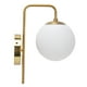 thumbnail image 3 of Lámpara de pared, lámpara de pared con bola de cristal E27 moderna nórdica, accesorio de iluminación de primera línea, 3 of 8