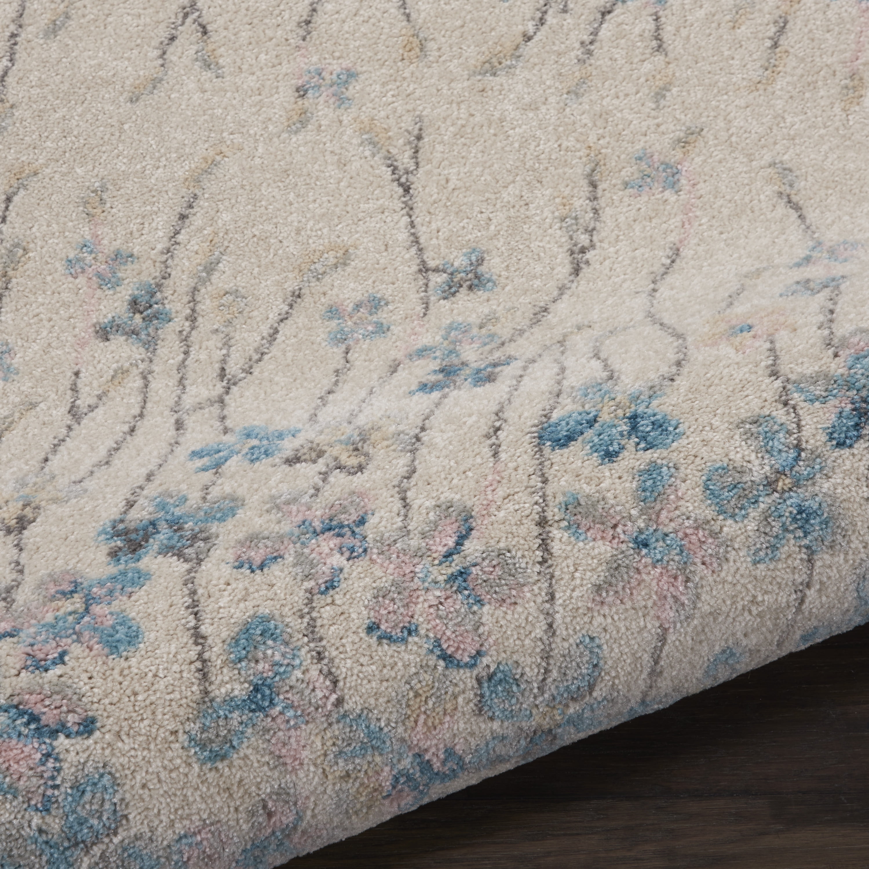 Desert Fields Contemporary Floral Ivory 2' x 4' Area Rug, (2' x 4')