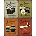 thumbnail image 2 of Gango Home Decor Vintage Wash Fold Sort Iron Laundry Room Sign; 1-11x14" Brown Framed Poster, 2 of 3