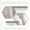 thumbnail image 4 of Elegant Comfort Holiday Reversible and Plush Flannel Fleece Sherpa Throw- Lightweight Soft and Cozy- All Season Decorative Throw, Perfect for Lounging, 50 x 60 inches, Ivory, 4 of 5