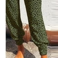 thumbnail image 4 of QUINDOS Womens Pants Taper Ankle Length High Waisted Athletic Sweatpants Leopard Loose Pants with Pockets, 4 of 4