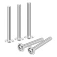 thumbnail image 1 of Uxcell Flanged Button Head Socket Cap Screws, 25 Pcs M5x45mm - 304 Stainless Steel Socket Drive Fasteners Bolts, Fully Thread Machine Screws (Silver), 1 of 5