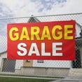 thumbnail image 2 of Garage Sale Banner 13 oz Heavy Duty Vinyl Garage Sale Sign Garage Offer Banner Retail Store Home Shop Business Sign - Outdoor & Indoor - Single-Sided with Metal Grommets (1.5x5 ft, Re & Ye & Wh), 2 of 6