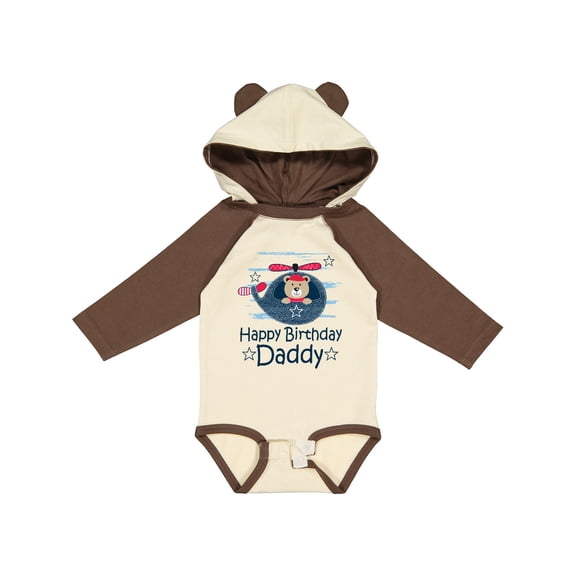 Inktastic Happy Birthday Daddy Cute Boy Boys Long Sleeve Baby Bodysuit