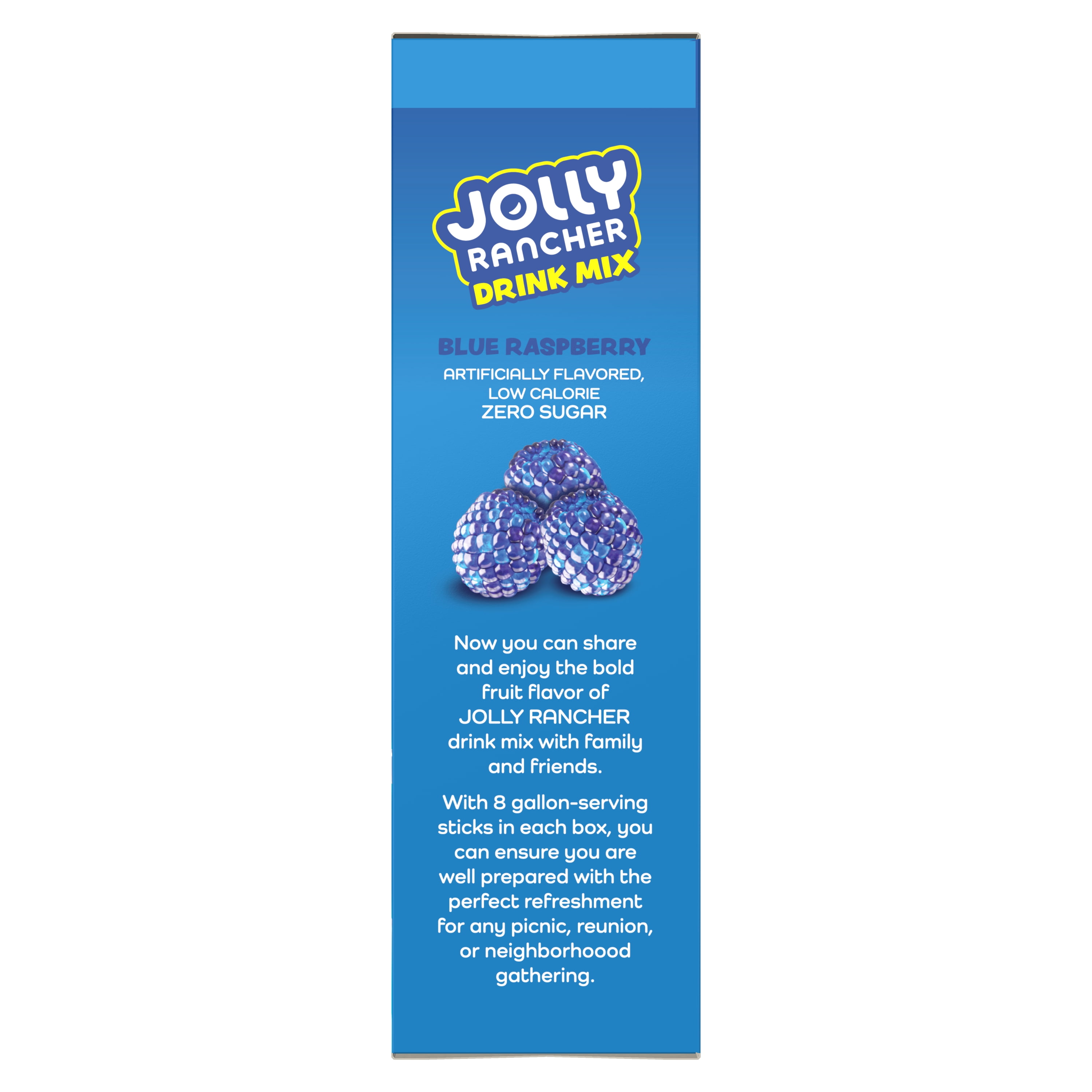 (3 pack) Jolly Rancher Sugar Free Blue Raspberry Powdered Drink Mix, 0.82 oz, 8 Count Gallon Pitcher Packets