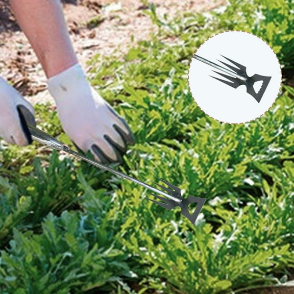 Manual Garden Weeding Tool with Steel Head & Handle | Multifunctional Weed Remover for Dandelions, Crabgrass & Chickweed | Digging & Planting Aid for Yard & Farm Use | 1-Piece
