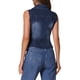thumbnail image 3 of INSPIRE CHIC Chaleco sin mangas de mezclilla para mujer, color azul profundo, con cuello en V y botones, 3 of 5