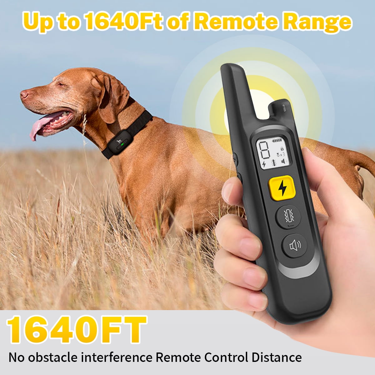 Dog Shock Collar with 9 Levels Vibration - 1640FT 3Modes Electric Dog  Training Collar with Remote, Waterproof E Collar Dog Shocker for Large  Medium Small Dogs (8-120Lbs) - Walmart Business Supplies