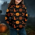 thumbnail image 2 of WRTFVZA Child Toddler Boys Girls Halloween Long Sleeve Letter Prints Warm Hoodie Pullover Tops Kids Sweat With Pumpkin Print Clothes, 2 of 2