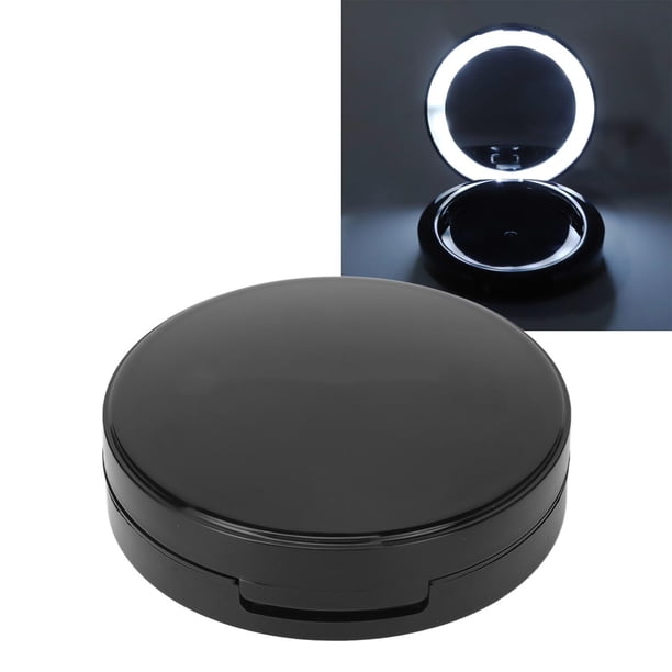 Estuche Compacto Con Espejo Tipo Cojín, Estuche Para Base Con Cojín, Luz Blanca LED, 2 Engranajes, Ajustable, Tamaño Pequeño, Portátil Para Citas Al Aire Libre, Viajes De