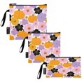 thumbnail image 2 of 3 Size Reusable Food Storage Bags Set Airtight Zipper Closure Lunch Snacks Travel Organizer Cute Flowers and Pumpkins, 2 of 8