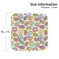 thumbnail image 3 of Fuzoiu Glazed Donuts Print Leather Coasters Set,Drink Coasters Set of 6,for Tabletop Protection, Durable PVC Coasters,Home Décor and Housewarming Gift,Square, 3 of 7