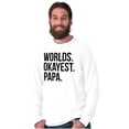 thumbnail image 3 of Worlds Okayest Grandpa Dad Father Day Men's Long Sleeve Tee T Shirt Brisco Brands M, 3 of 5