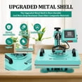 thumbnail image 3 of 8 in 1/6 in 1 Heat Press Machine, Sublimation Heat Press, 360° Swing Away Digital Heat Transfer Multifunction Heat Transfer Sublimation Combo for T-Shirt, Cap, Mug, Plate, Pillow, Bag, 3 of 7