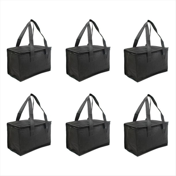 Bolsa Térmica Portátil para Almuerzo Al Aire Libre de 6 Piezas, Bolsa para Entrega de Cerveza, Bolsa de Picnic Térmica Plegable, Bolsa para Mantener Caliente la Comida Fría