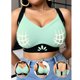 thumbnail image 5 of Sujetador sin Espalda para Pechos Grandes Color Sólido sin Costuras Hermosa Espalda de las Mujeres Lencería Diaria, Empalme de Malla Sujetador Diario, 5 of 7
