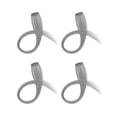 thumbnail image 2 of 4 pelucas teñidas con orejas colgantes Yinane de cabello humano liso color gris, 2 of 8