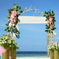 thumbnail image 6 of 2Pcs Handmade Wedding Arch Flower Centerpiece Garland Hanging Rustic Artificial Floral for Arbor Wedding Background Front Door Holiday Pink, 6 of 8