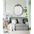 thumbnail image 3 of 36" x 41" Large Round Wall Mirror with Gold Metal Frame, Circle Accent Mirror for Living Room Bedroom Entryway, 3 of 10