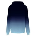 thumbnail image 4 of Dazajoo Plus Size Sweatshirts for Women Long Sleeve Oversized Gradient Color Pullover Hoodies with Pocket 2024 Winter Womens Loose Drawstring Hooded Tops Today's Deals,Navy,XL, 4 of 5