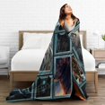 thumbnail image 5 of Wolf Throw Blanket Wolf Dream Catcher Blanket Ultra Plush Boho Wolves Fleece Blanket Gifts for Kids Adults Animal Super Soft Queen Size Fleece Blanket for Couch Bed Sofa 80"X60", 5 of 6