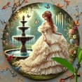 thumbnail image 5 of HELLOYOUNG Elegant Victorian Lady Garden Iron Wall Decor, Durable Outdoor Metal Plaque for Home Cafe Patio, Easy To Hang 2D Classic Art for Living Room Bedroom Kitchen Bathroom House, 5 of 5