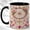 Black, variant on Floral Dreamcatcher Coffee Mug, Boho Feather Mug, Ceramic 11 oz