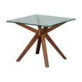 thumbnail image 6 of Pemberly Row 24" Glass Top and Wood Base End Table in Walnut, 6 of 7