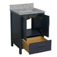 thumbnail image 3 of California 24" Bathroom Vanity with Marine Gray Cabinet and Carrara Marble Top, 3 of 6