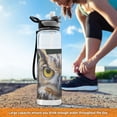 thumbnail image 6 of Owl Head Sports Water Bottle Portable Travel Mug 32oz BPA Free Leak Proof Straw Transparent Tritan for Gym Yoga Cycling Camping, 6 of 7