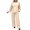 Apricot, variant on Womens Sweat Set 2 Piece Sequin Sparkly Tracksuit Outfit Casual Sweatshirt and Sweatpants for Hiking Travel