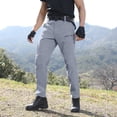 thumbnail image 2 of Men's Windproof & Waterproof Soft-Shell Work Pants for Hiking, Mountaineering, and Outdoor Training (Tactical Design & Multi-Pocket Utility),Gray M, 2 of 4