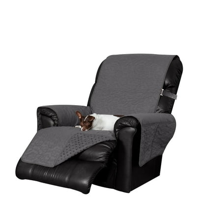 UPC: 0842229129106 | FurHaven Pet Products | Non-Skid Furniture Protector for Sofas & Chairs – Recliner Gray