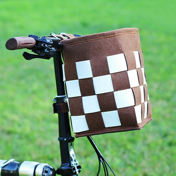 OULII Sturdy Felt Bike Basket Multi-Color for Outdoor Cycling Easy Install and Remove