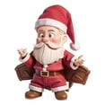 thumbnail image 2 of mfyjkho Estatua de resina de Papá Noel, figura navideña de barba blanca, decoración navideña de escritorio para el hogar, jardín o estantería, 5.9 pulgadas, 1 pieza, 2 of 6