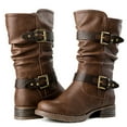 thumbnail image 1 of GLOBALWIN Mid-Calf Brown Fashion Dress Boots for Women 9M, 1 of 7