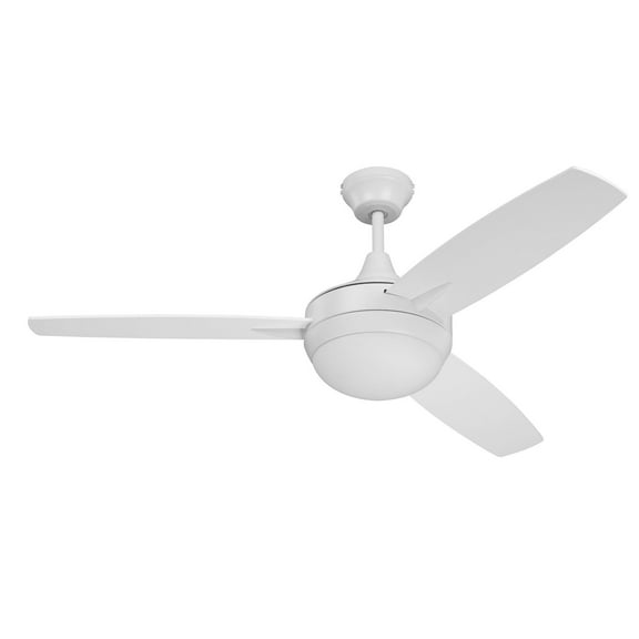 TG52W3-Craftmade Lighting-Targas - Ceiling Fan with Light Kit in Contemporary Style - 52 inches wide by 16.73 inches high-White Finish-Wall Control