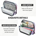 thumbnail image 5 of Standing Pencil Case with Base Large Capacity Stationery Pouch Pen Bag with Zipper for Women Men Watercolor Powder Blue Pattern, 5 of 7