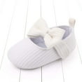thumbnail image 4 of Meresysid Toddler Kids Infant Newborn Summer New Baby Cute Knitted Bow Wool Shoes Non-slip Baby Walking Shoes White, 4 of 7