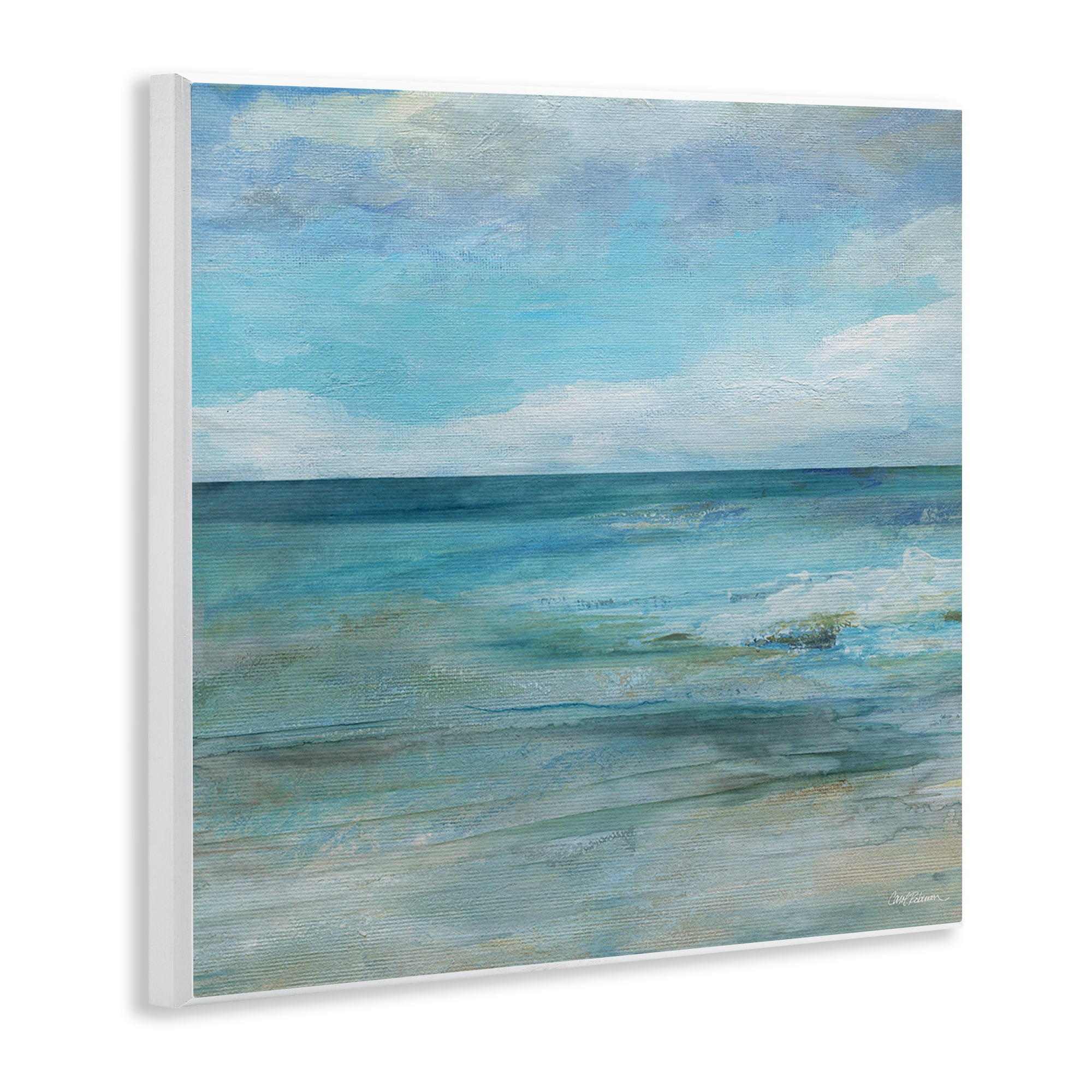 Stupell Industries Aqua Ocean Horizon Abstract Wall Plaque Art, design by Carol Robinson