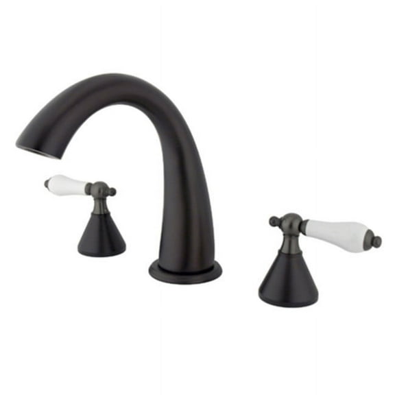 Elements Of Design Es2365pl Double Handle Widespread Deck Mounted Roman Tub Filler -
