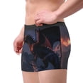 thumbnail image 2 of Sikiie Fire Breathing Dragon Twilight Print Men's Boxer Briefs, Elastic Waistband Boxer Briefs Leggings-XX-Large, 2 of 5